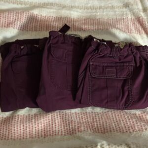 Koi Lindsey Wine XS scrub pants x3